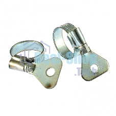 Хомуты металлические, червячные Сибртех 16-25 мм, ширина 10 мм, W1, с метал. ключом, 2 шт. 476507