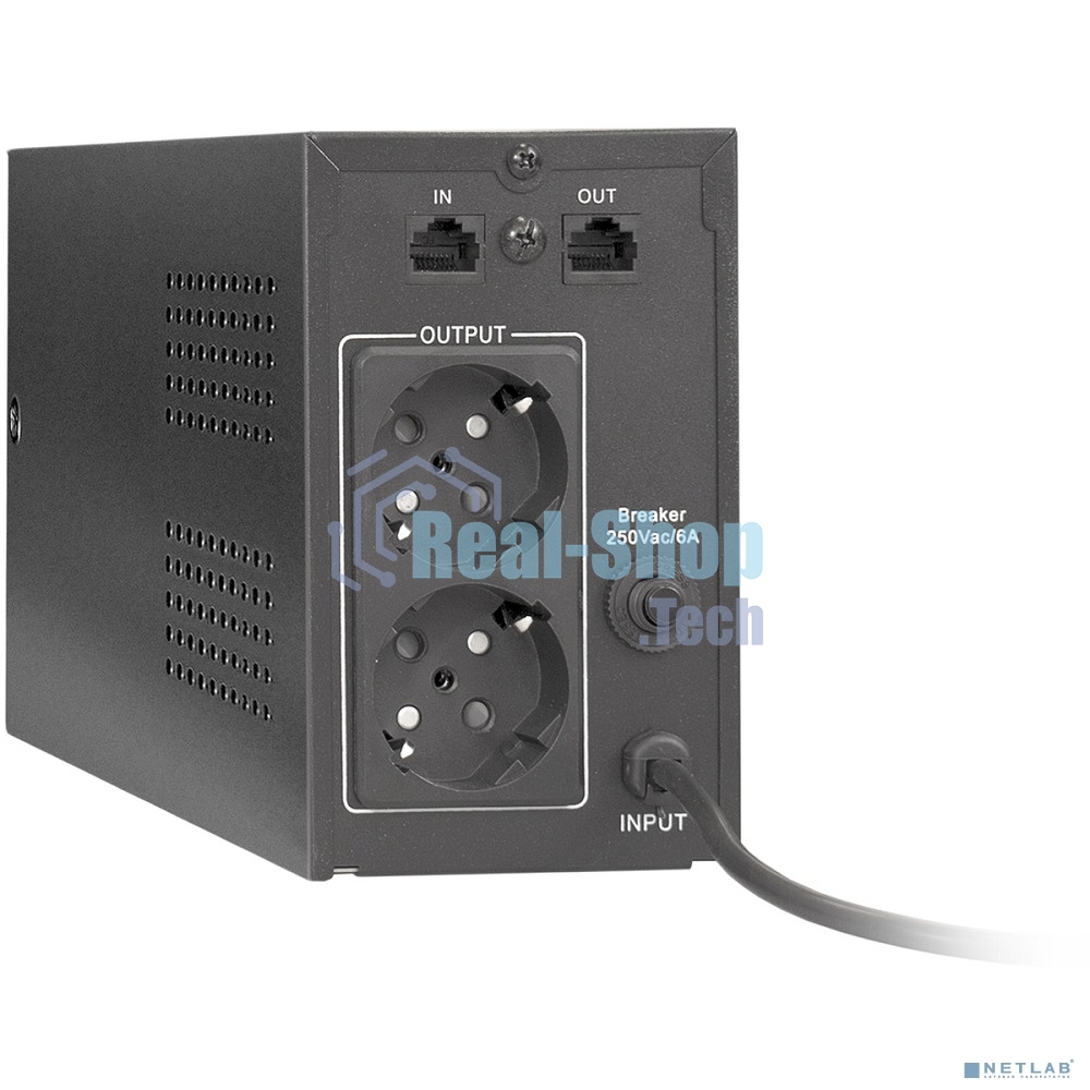 Источник бесперебойного питания ExeGate Power Back BNB-850.LED.AVR.EURO.RJ 850VA/480W, LED, AVR,2 евророзетки, RJ45/11, черный