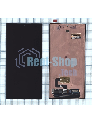 Дисплей для Samsung Galaxy S23 Ultra SM-S918B в сборе с тачскрином, черный orig