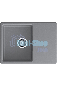 Мойка GranFest Urban 668L темно-серый 1-чаша+крыло 680x490мм, монтаж: врезной, материал: кварц