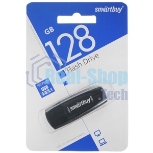 Флешка USB Smartbuy Scout black (SB128GB3SCK), 128Gb, USB 3.0, R/W 100/40, черный