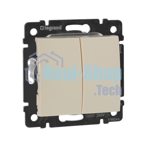 Выключатель Legrand 774305 Valena двухклавишный 10 AX(слоновая кость)
