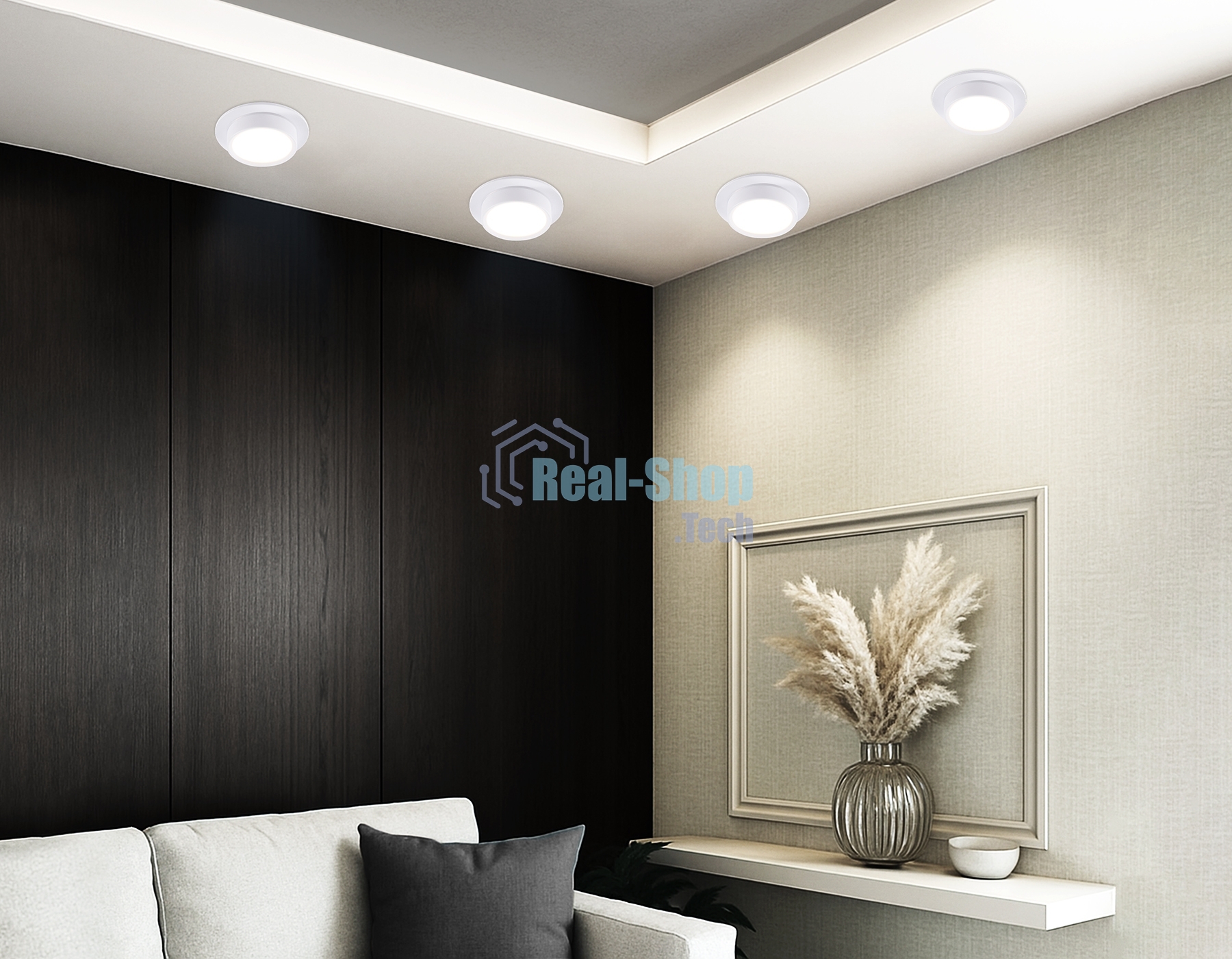 Светильник встраиваемый Ambrella light TN6733 WH белый IP44 GX53 D110*57