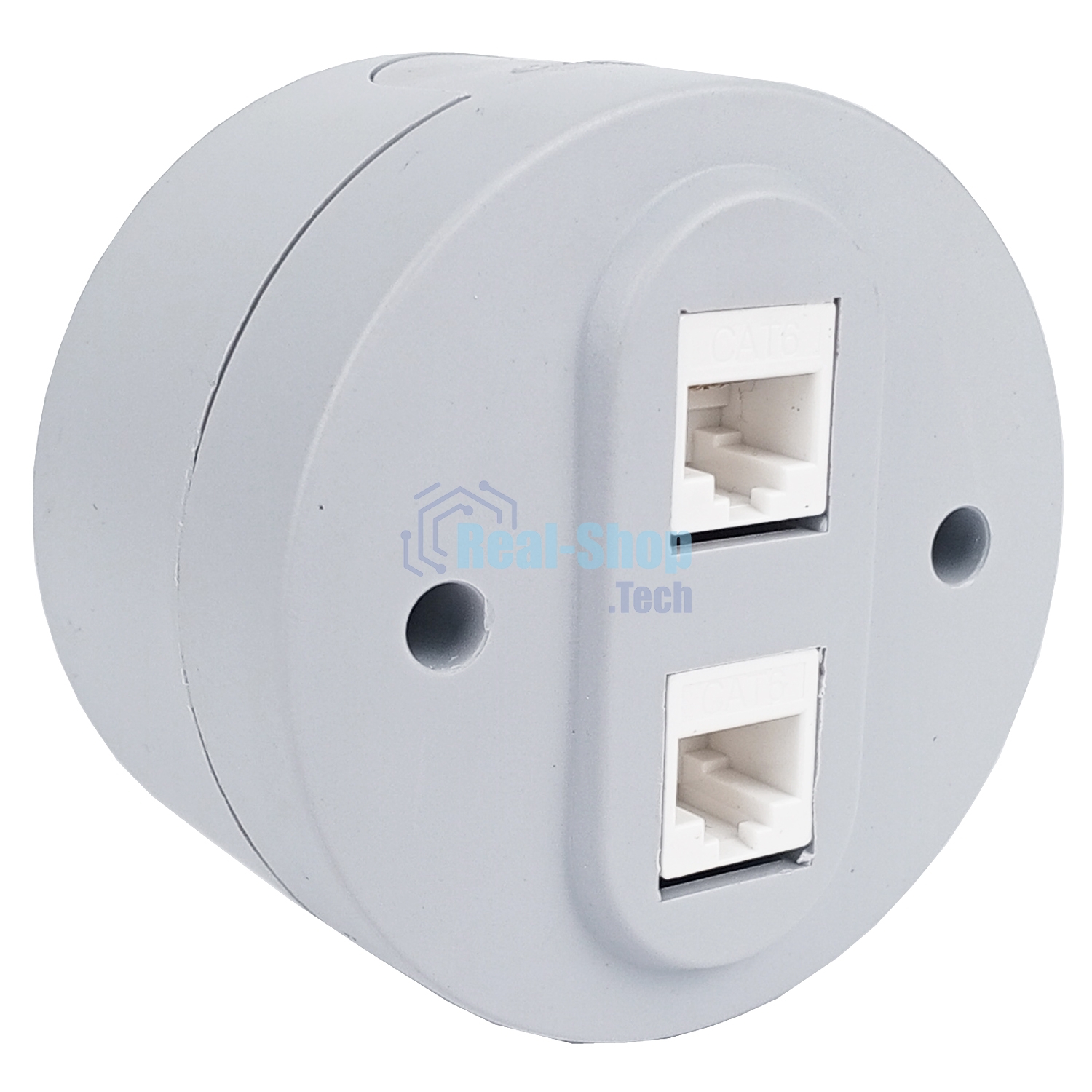 Ovivo Розетка комп. 2-местн. (RJ45 CAT6), ИксВан (xONE), серый, 406-240000-230