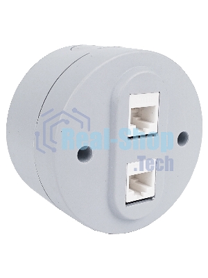 Ovivo Розетка комп. 2-местн. (RJ45 CAT6), ИксВан (xONE), серый, 406-240000-230