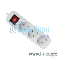 Удлинитель Defender S318 белый 1.8 м, 3 розетки 