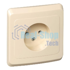Розетка 1-м СП Этюд 16А IP20 без заземл. крем. SchE PC16-001K