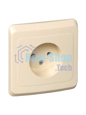 Розетка 1-м СП Этюд 16А IP20 без заземл. крем. SchE PC16-001K