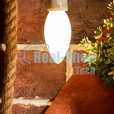 Лампа светодиодная филаментная Rexant Свеча CN35 9.5 Вт 915 Лм 4000K E14 матовая колба