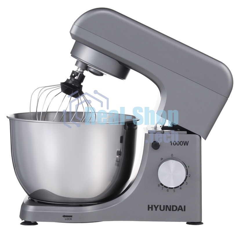 Миксер планетарный Hyundai HYM-S5451 1000Вт серый/черный