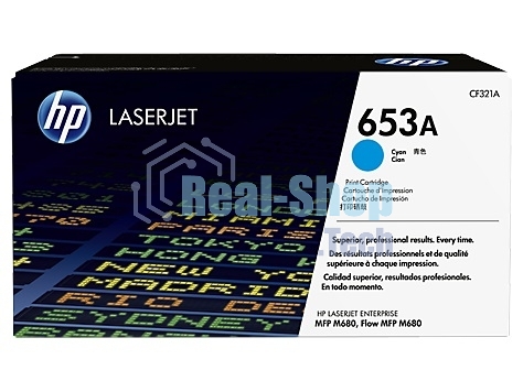 Тонер Картридж HP 653A CF321A голубой для HP MFP M680 (16000 стр.)