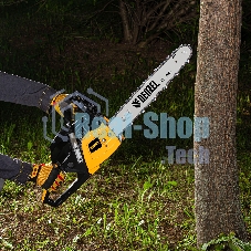 Пила цепная бензиновая Denzel DGS-5218, шина 45 см, 52см3, 3,5 л.с., шаг 0,325, паз 1,5 мм,