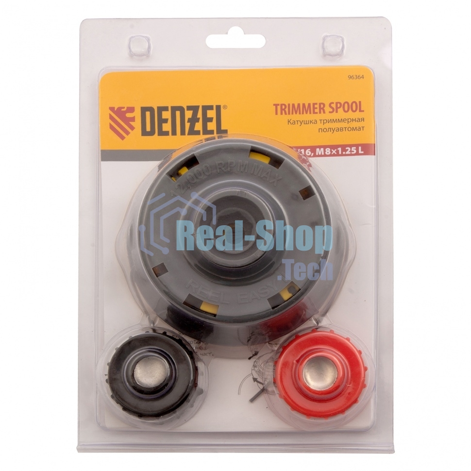 Катушка тримм. полуавт быстрая заправка шестигранник HEX х15,6 болт5/16 лев.М8 лев. Denzel