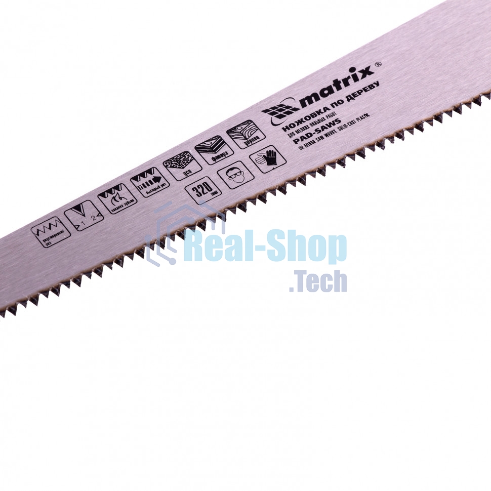 Ножовка по дереву Matrix для мелких пильных работ, 320 мм, цельнолитая однокомпонентная рукоятка