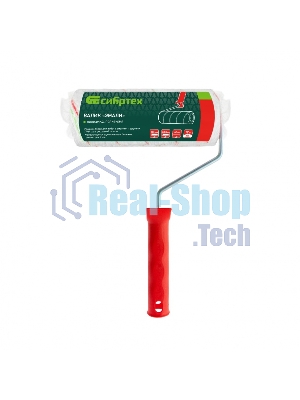 Валик Сибртех Эмали, 180 мм, ворс 12 мм, D 48 мм, D ручки 6 мм, полиамид, полиакрил