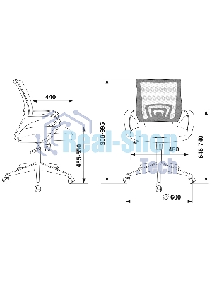 Кресло Бюрократ CH-695N/BLACK черный, сетка, 120 кг, механизм качания