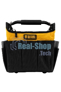 Переноска для инструмента Denzel 260х240х300 мм, 22 кармана, наплечный ремень