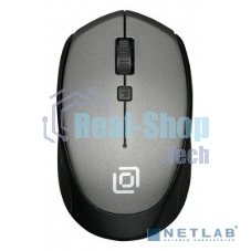 Мышь беспроводная Oklick 488MW серый/черный, 1600 dpi, радиоканал, USB, кнопки - 4