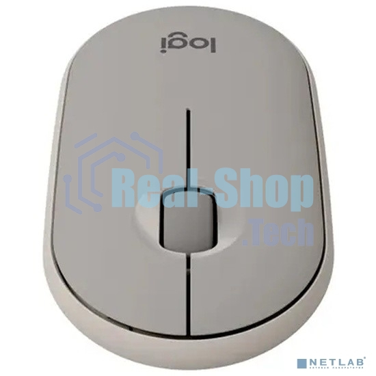 Мышь беспроводная Logitech Pebble M350 серый, 1000 dpi, радиоканал, Bluetooth, USB, кнопки - 3