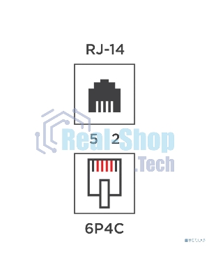 Проходной тeлефонный адаптер Rexant RJ-14(6P4C) (гнездо-гнездо)