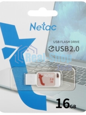 Флешка USB Netac UA31 (NT03UA31N-008G-20PK), 8Gb, USB 2.0, R/W 110/45, розовый/белый