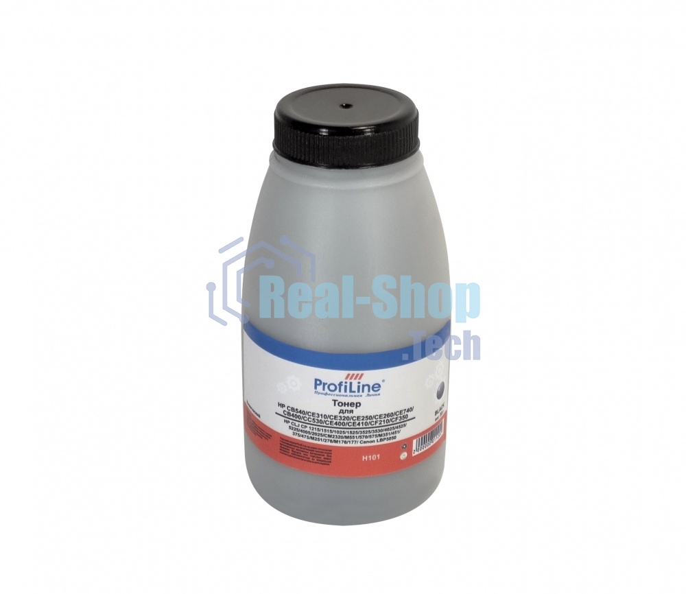 Тонер ProfiLine PL-CB540/CE310/CE320/CE250/CE260/CE740/CB400/CC530/CE400/CE410/CF210/CF350 для HP CLJ CP 1215/1515/1025/1525/3525/4025/5225/4005/2025/M551/351/251/176/Canon LBP5050 черный 55 гр (H101) Фасовка РФ (химический)