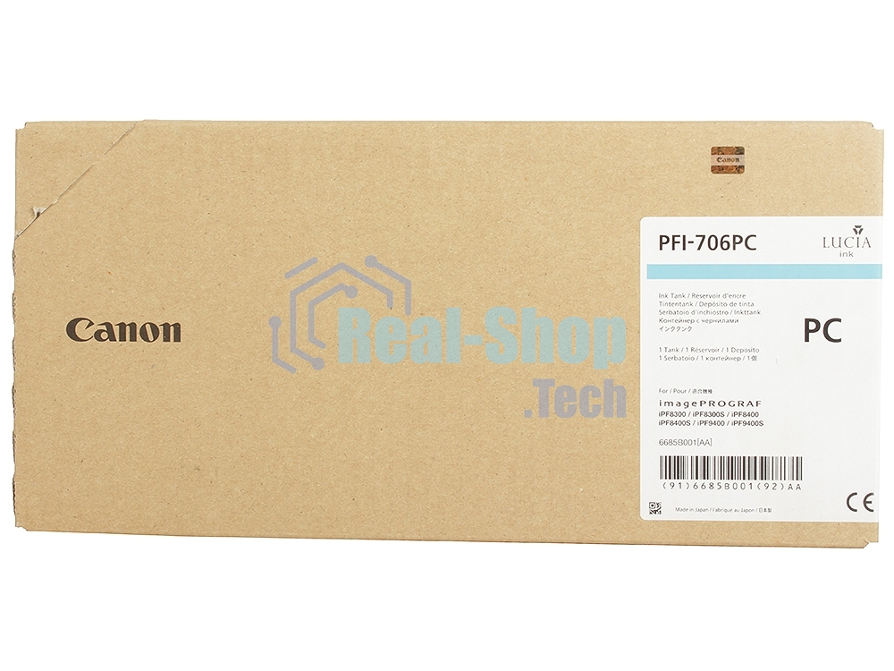 Картридж струйный Canon PFI-706 PC (6685B001) фото голубой (700 мл) для Canon iPF8300S/8400/9400S/9400