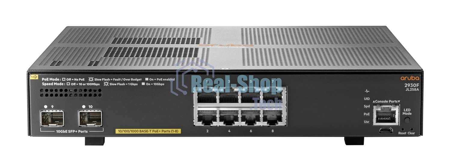 Коммутатор HP Aruba 2930F 8G PoE+ 2SFP+ Swch