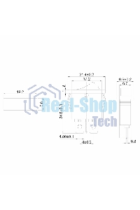 Выключатель клавишный Rexant 250V 6А (2с) ON-OFF черный Mini