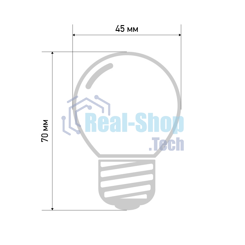 Лампа светодиодная Neon-night d-45 3 LED 1Вт шар E27 25лм 220В