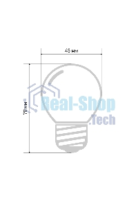 Лампа светодиодная Neon-night d-45 3 LED 1Вт шар E27 25лм 220В