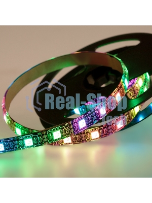 Лента светодиодная с USB коннектором 5 В, 10 мм, IP65, SMD 5050, 60 LED/m, цвет свечения RGb