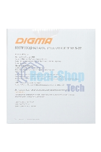 Колонка портативная Digma S-22 черный 15W 1.0 BT 1500mAh (SP2215B)