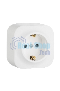 Розетка с заземлением с защитными шторками (Белая) Legrand 782220