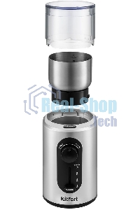 Кофемолка Kitfort KT-748 200Вт сист.помол.:ротац.нож вместим.:70гр нержавеющая сталь/черный