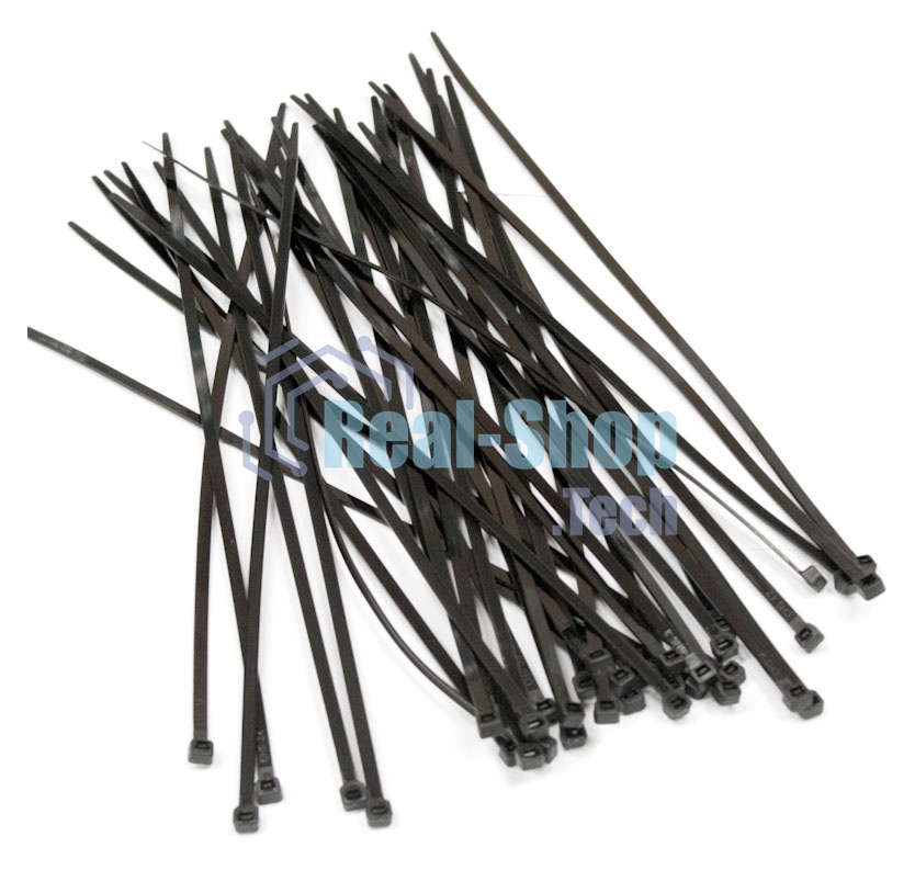 Стяжка Hyperline GT-250IBC нейлоновая неоткрывающаяся, безгалогенная (halogen free), 250x3.6 мм, черная, (100 шт)