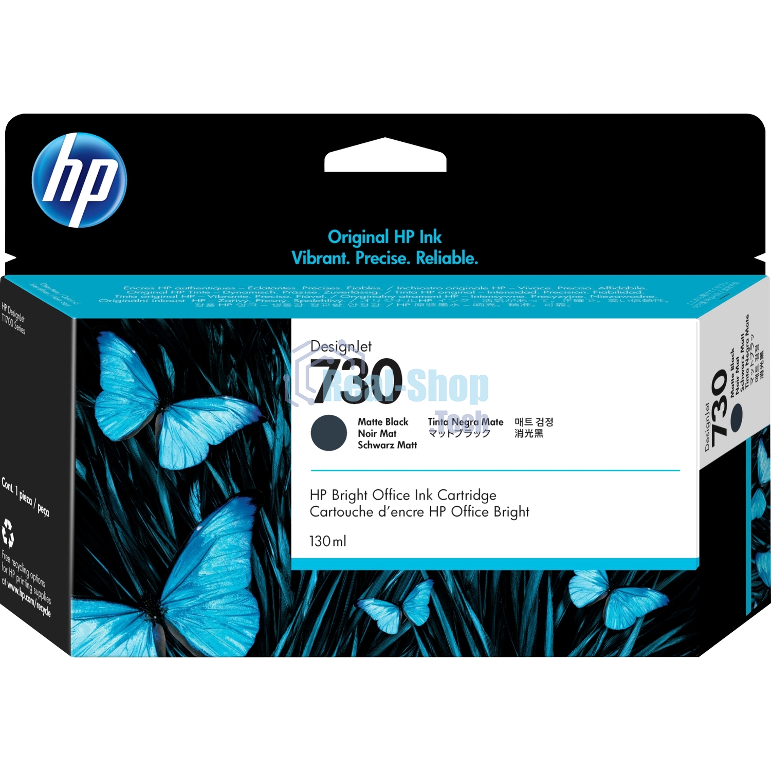 Картридж струйный HP 730 черный матовый для HP DesignJet T1700, 130 мл