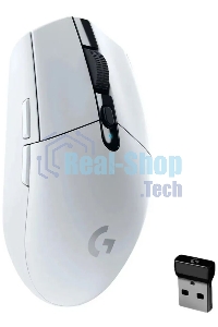 Мышь беспроводная Logitech G304 Lightspeed белый, 12000 dpi, радиоканал, USB, кнопки - 6