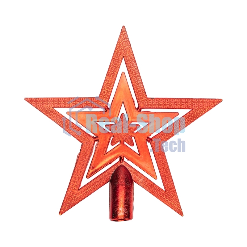 Верхушка на елку Звезда Neon-night 20 см, красный