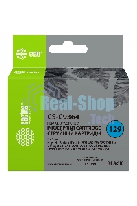 Картридж струйный Cactus CS-C9364 №129 черный (15 мл.) для HP PS 8053/8753/5943/2573/DJ 5900series