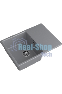 Мойка GranFest Urban 668L темно-серый 1-чаша+крыло 680x490мм, монтаж: врезной, материал: кварц
