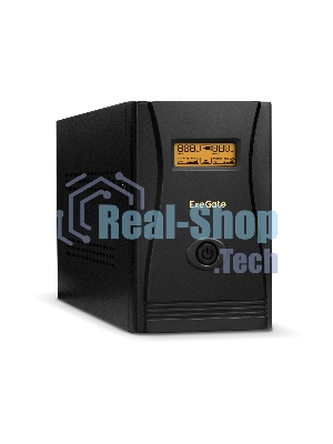 Источник бесперебойного питания ExeGate SpecialPro Smart LLB-1000.LCD.AVR.EURO.RJ 1000VA/650W, LCD, AVR, 4 евророзетки, RJ45/11, черный