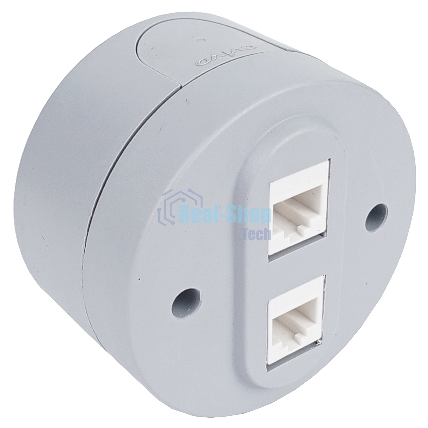 Ovivo Розетка комп. 2-местн. (RJ45 CAT6), ИксВан (xONE), серый, 406-240000-230