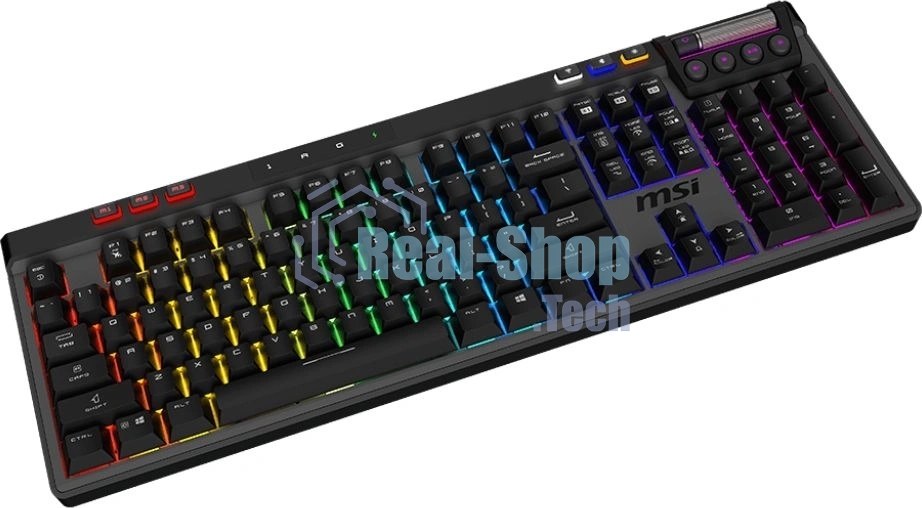 Клавиатура MSI STRIKE Pro W Silent механическая серый/черный USB Multimedia for gamer LED (подставка для запястий) (S11-43RU210-CLA)