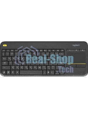 Клавиатура Logitech K400 Wireless Touch Plus беспроводная, радиоканал, чёрный