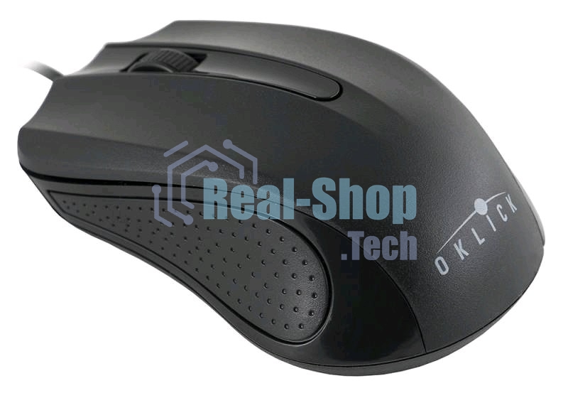 Мышь проводная Oklick 225M черный, 1200 dpi, USB, кнопки - 3