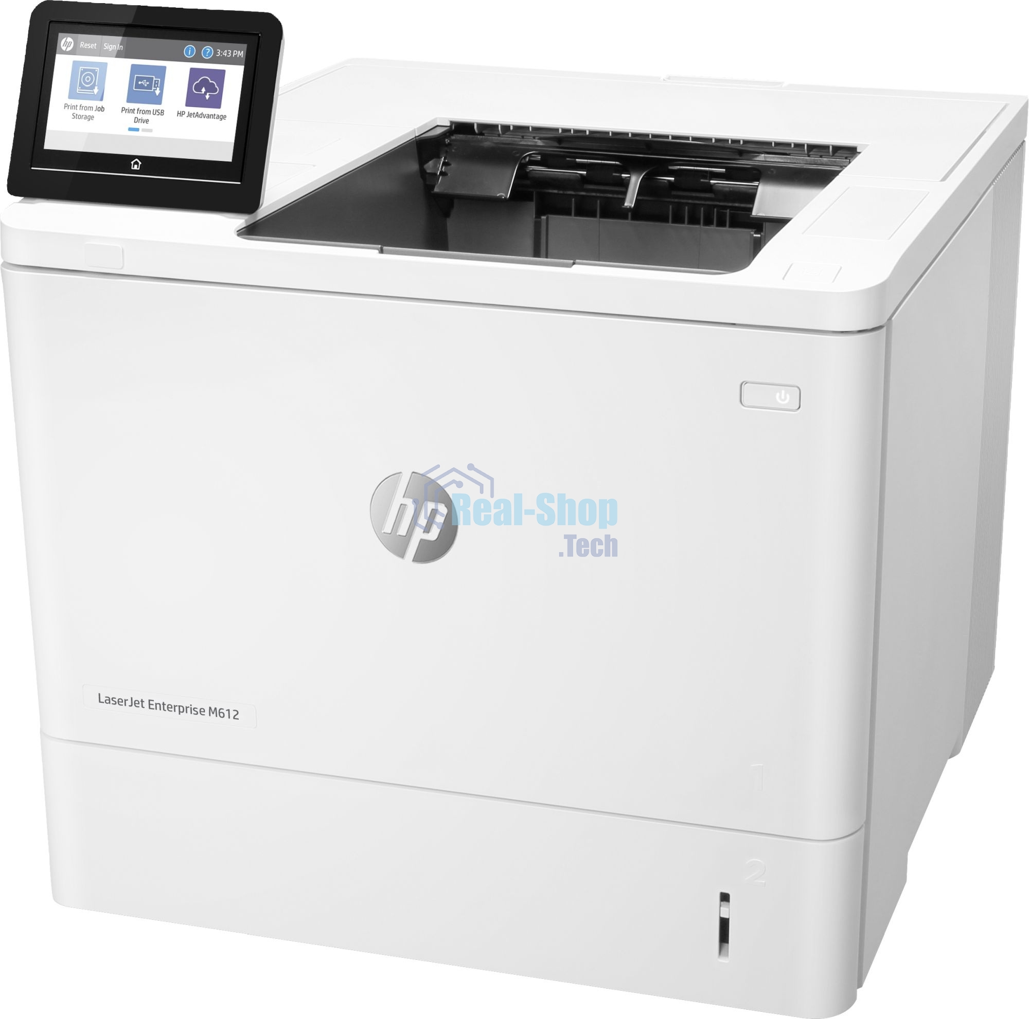 Принтер лазерный HP LaserJet Enterprise M612dn (7PS86A), A4, ч/б, печ. до 71 стр/мин., 1200 x 1200 dpi, USB, RJ-45, Air Print, Mopria