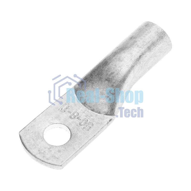 Наконечник медный луженый Rexant ТМЛ 50–8–11 (50мм² - Ø8мм) ГОСТ 7386-80 (в упак. 50 шт.)