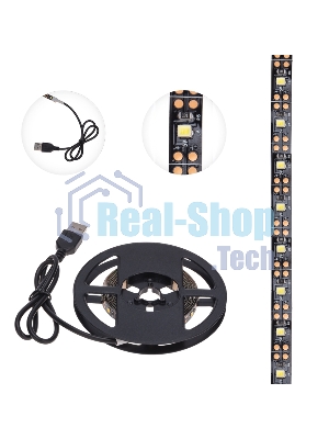 Лента светодиоднаяс USB-коннектором 5 В IP23 SMD 2835 60 LED/м 2 м теплый белый (2700 K) LAMPER