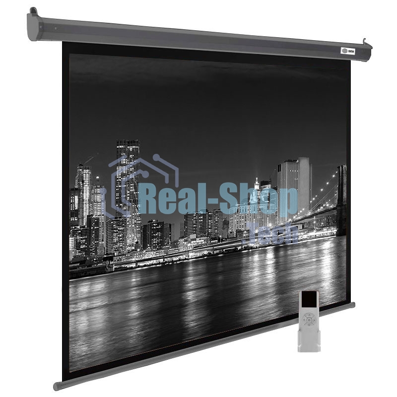 Экран Cactus 175x280 см SIlverMotoExpert CS-PSSME-280X175-DG 16:10 настенно-потолочный рулонный темно-серый (моторизованный привод)